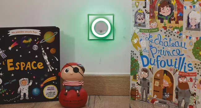 veilleuse crépusculaire pour chambre d'enfant éclairage vert